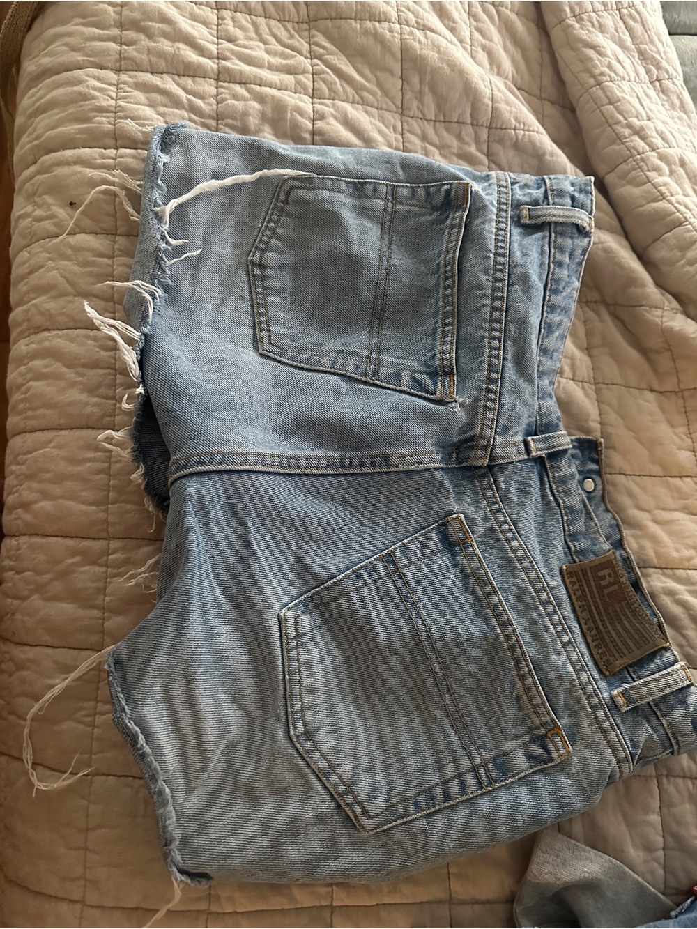 Light Wash Distressed Denim Cutoff Shorts polo Ralph Lauren